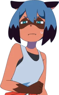 😒 Michiru Kagemori BNA: Brand New Animal Anime, Tanuki, BNA, Brand New Animal, Michiru Kagemori whatsapp sticker