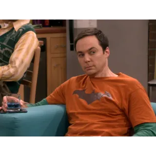 🤨 Sheldon Cooper The Big Bang Theory Sheldon, The Big Bang Theory, nerd, batman telegram sticker