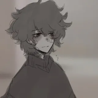 🥢 アニメ, エモ, 男の子, キャラクター telegram sticker