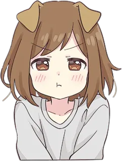 😒 anime, kartun, stiker, anjing, imut telegram sticker