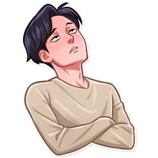 🙄 znudzony, zirytowany, czekanie, rozwścieczony, emocje, niezainteresowany whatsapp sticker