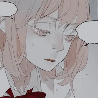 🍢 anime girl, sad, manga, emotion, crying, character telegram sticker