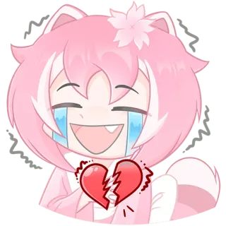 💔 anime, manga, heartbreak, crying, sad, emotional, kawaii telegram sticker