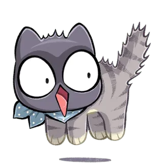 😱 고양이, 새끼 고양이, 동물, 애완 동물, 귀여운, 만화, 스티커 telegram sticker