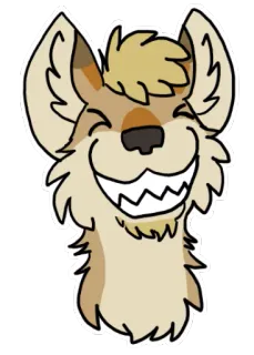 😁 furry, dog, canine, cartoon, animal, sticker telegram sticker