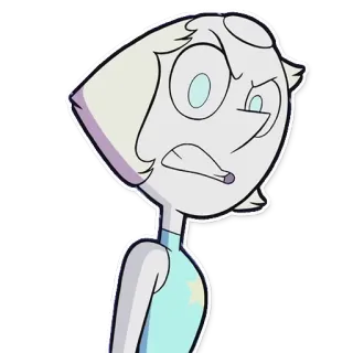 😡 Pearl Steven Universe การ์ตูน, เพิร์ล, สตีเวน ยูนิเวิร์ส, โกรธ, รำคาญ telegram sticker