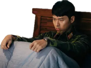 🙁 мужчина, военный, форма, корейский, драма, солдат, задумчивый telegram sticker