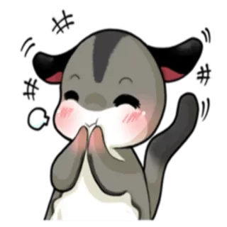 ☺️ 슈가글라이더, 귀여운, 동물, 만화, 행복한, 카와이 whatsapp sticker