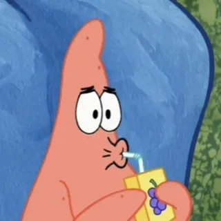 🍨 Patrick Star SpongeBob SquarePants patrick, stella, spongebob, cartone animato, bevanda, succo telegram sticker