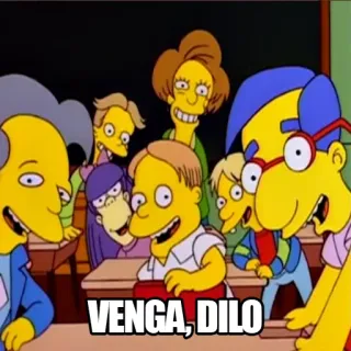 😬 The Simpsons VENGA, DILO i simpson, cartone animato, umorismo, scena telegram sticker