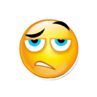 😒 Emoji, Rosto, Expressão, Amarelo telegram sticker