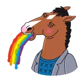 🌈 BoJack Horseman лошадь, мультфильм, телешоу, антропоморфный telegram sticker