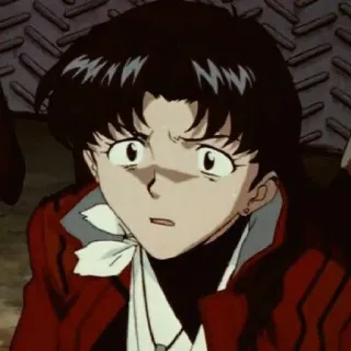 😥 Misato Katsuragi Neon Genesis Evangelion Аниме, Мисато, Евангелион, Аниме 90-х, Мисато Кацураги whatsapp sticker