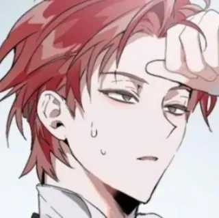 🥢 Anime, Manga, Dibujos animados, Personaje, Sudor, Cabeza, Cansado, Cómic telegram sticker