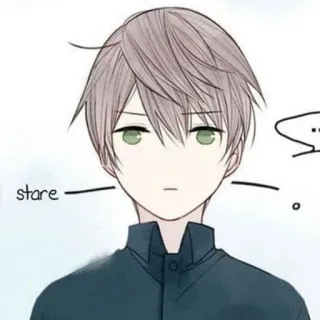 🥞 stare anime, manga, stare, portrait, expression telegram sticker
