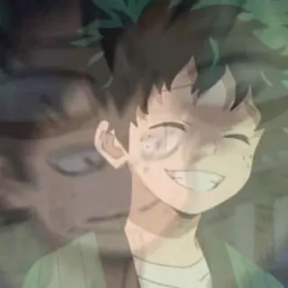 🙂 Izuku Midoriya My Hero Academia Anime, My Hero Academia, Izuku Midoriya, Deku, Desenho animado telegram sticker