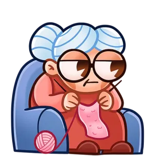chpic.su • @Premium_Emojis_Telegram | Бабуля без текста telegram stickers