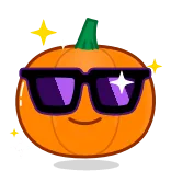 😎 Kürbis, Halloween, Cool, Sonnenbrille, Herbst, Herbst telegram sticker