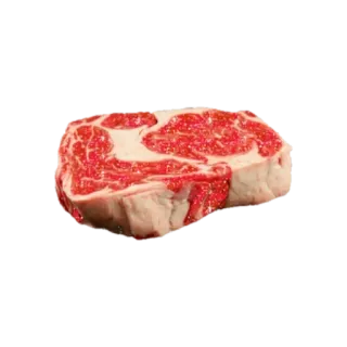 🥩 nourriture, viande, steak, boeuf, côte de boeuf, cru whatsapp sticker