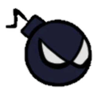 😃 bombe, dessin animé, violence, arme, explosif, icône telegram sticker