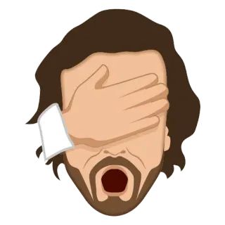 😮 Schock, Unglaube, Überraschung, Augen verdecken, Facepalm, Reaktion, Emotional telegram sticker