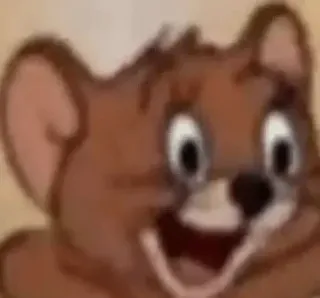 🤍 Jerry Mouse Tom and Jerry 만화, 쥐, 웃긴, 애니메이션, 밈, 캐릭터 telegram sticker
