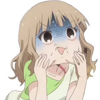 😱 anime, cartoon, funny, expression, face, sticker telegram sticker