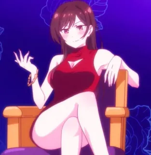 🌸 Chizuru Ichinose Rent-A-Girlfriend Anime, Chizuru, Rental Girlfriend, Waifu, Manga whatsapp sticker