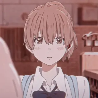 💈 Nishimiya Shoko A Silent Voice Anime, Personaje, Nishimiya Shoko, A Silent Voice, Triste telegram sticker