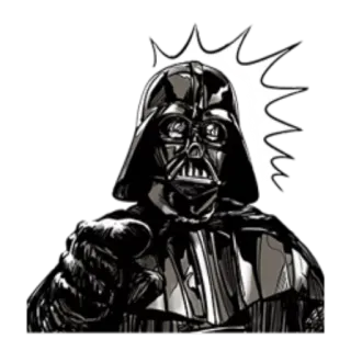 👆 Darth Vader Star Wars Dark Vador, Star Wars, Seigneur Sith, méchant, pointer telegram sticker