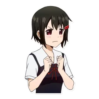 ✊ Anime, Chica, Enojada, Personaje, Ilustración whatsapp sticker