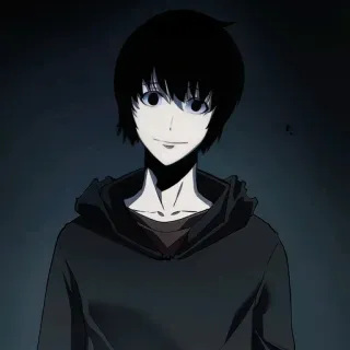 💠 Anime, Pria, Karakter, Hoodie, Rambut gelap, Manga whatsapp sticker