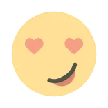😍 emoji, love, heart eyes, face, happy, expression whatsapp sticker