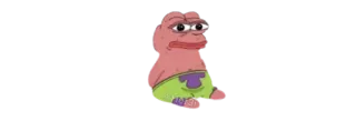 😐 Patrick Star Spongebob Squarepants แพทริก สตาร์, สพันจ์บ็อบ สแควร์แพนส์, การ์ตูน, เศร้า, มีม telegram sticker