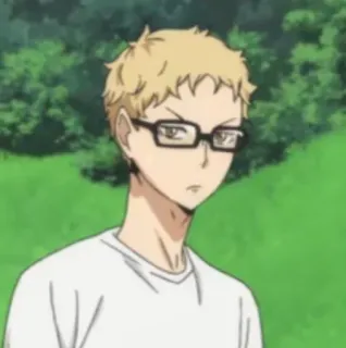 ✨ Tsukishima Kei Haikyuu!! anime, character, Tsukishima, Haikyuu telegram sticker