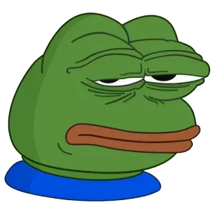 😒 Pepe the Frog pepe, grenouille, mème, triste telegram sticker