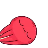 😏 Dessin animé, Animal, Rouge, Blob, Yeux, Mignon, Joyeux whatsapp sticker