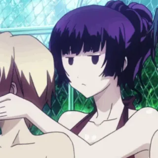 🕷 Anime, Fille, Dessin animé, Maillot de bain, Mignon, Manga whatsapp sticker