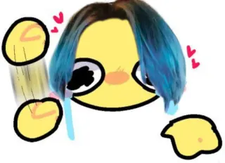 🫐 Emoji, Divertente, Capelli, Cartone animato, Meme, Umorismo telegram sticker