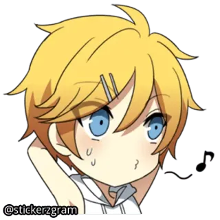 😗 @stickerzgram Аниме, Мультфильм, Stickerzgram, Мальчик, Персонаж telegram sticker