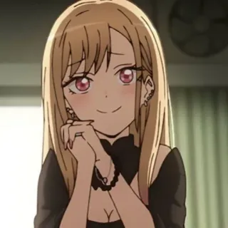 🥰 Marin Kitagawa My Dress-Up Darling Anime, Ragazza, Personaggio, Carino, Manga, Sorridendo telegram sticker