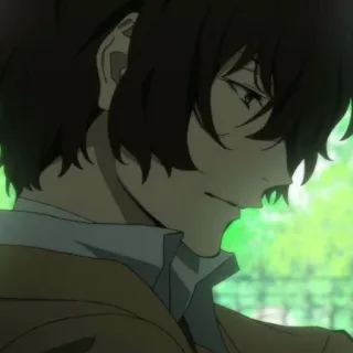 🪓 Dazai Osamu Bungo Stray Dogs Anime, Dazai Osamu, Bungo Stray Dogs, Personaggio, Ritratto telegram sticker