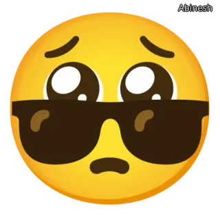 🕶️ 絵文字, サングラス, クール, 顔, ステッカー telegram sticker