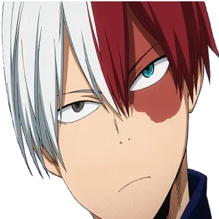😒 Shoto Todoroki My Hero Academia Anime, Charakter, Todoroki, My Hero Academia telegram sticker