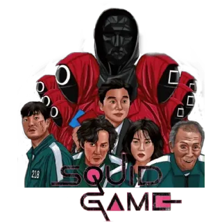 Squid game fanArt @Anak_kucing_stiker whatsapp stickers
