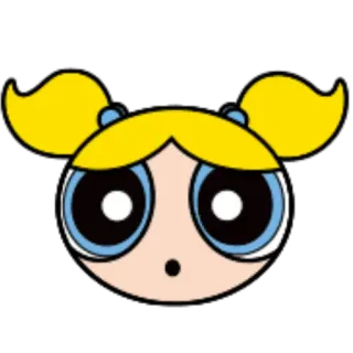 😳 Bubbles Powerpuff Girls мультфильм, Бабблс, Суперкрошки, милый, анимированный telegram sticker