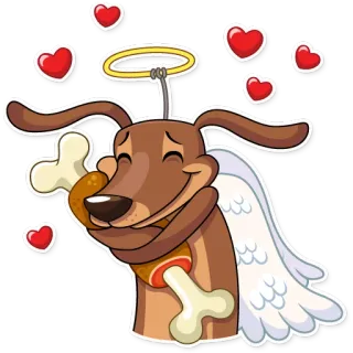 Cupid Dog telegram stickers