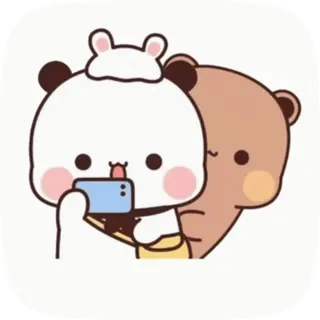 ✨ Panda, Urso, Fofo, Animal, Tirando foto, Amigos telegram sticker