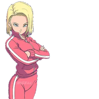 😏 Android 18 Dragon Ball Anime, Cartone animato, Android 18, Dragon Ball, Donna, Personaggio, Sticker telegram sticker