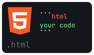 ⌨️ .html
html
your code
.html HTML5, Codice, Programmazione, Sviluppo, Sviluppo web, Sito web telegram sticker